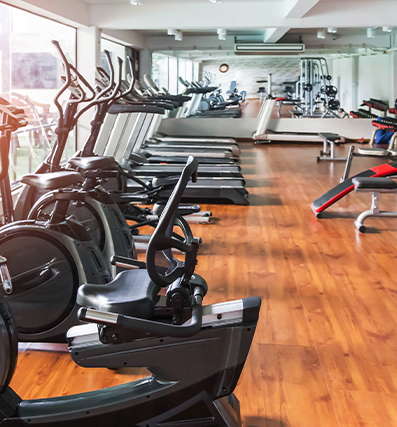 Fully-equipped Gym for your fitness needs.
