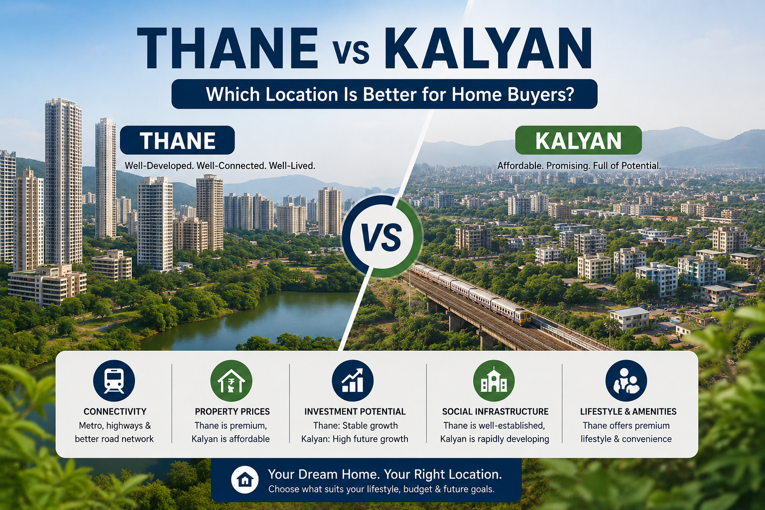 Thane vs Kalyan: Which Location Is Better for Home Buyers?